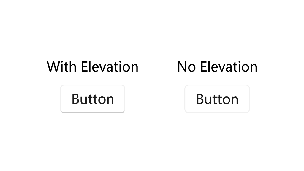 Button with and without elevation