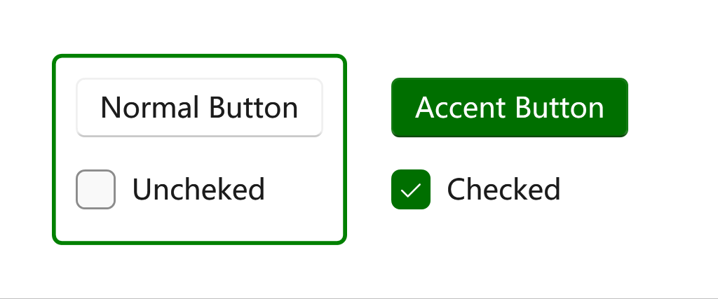 Custom accent color