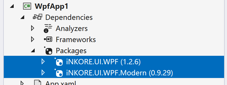 Package in the dependency list