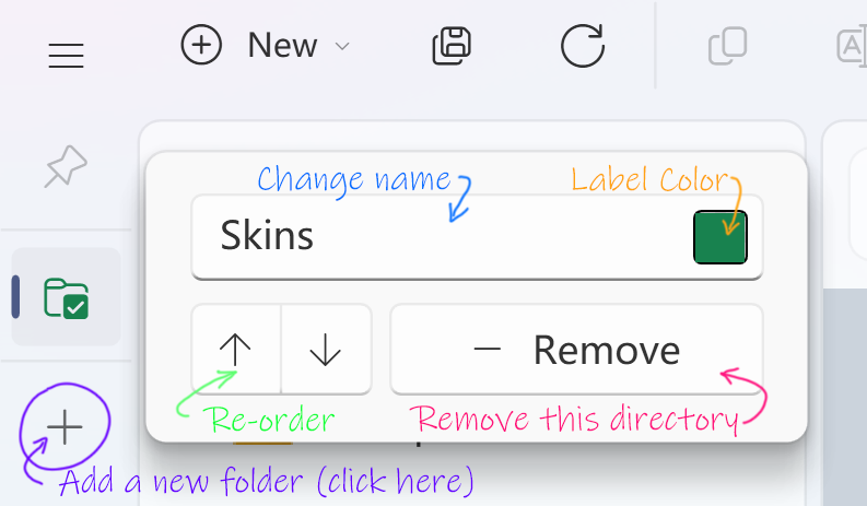 Skin directory management