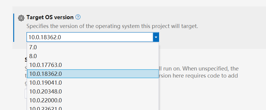 Target OS Version
