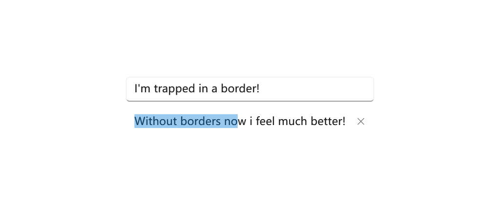TextBox with and without border and background